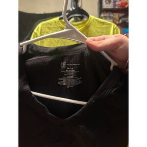 No Boundaries black nylon blend v-neck t-shirt